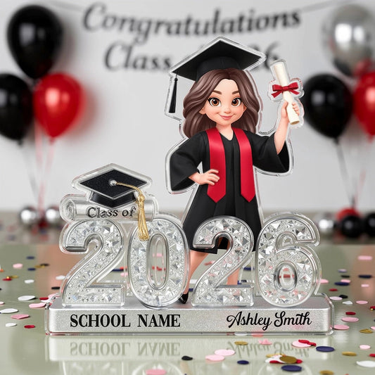 Custom Graduation Keepsake for Class of 2026 - Personalized School Name Gift Plaque MagicInPrints