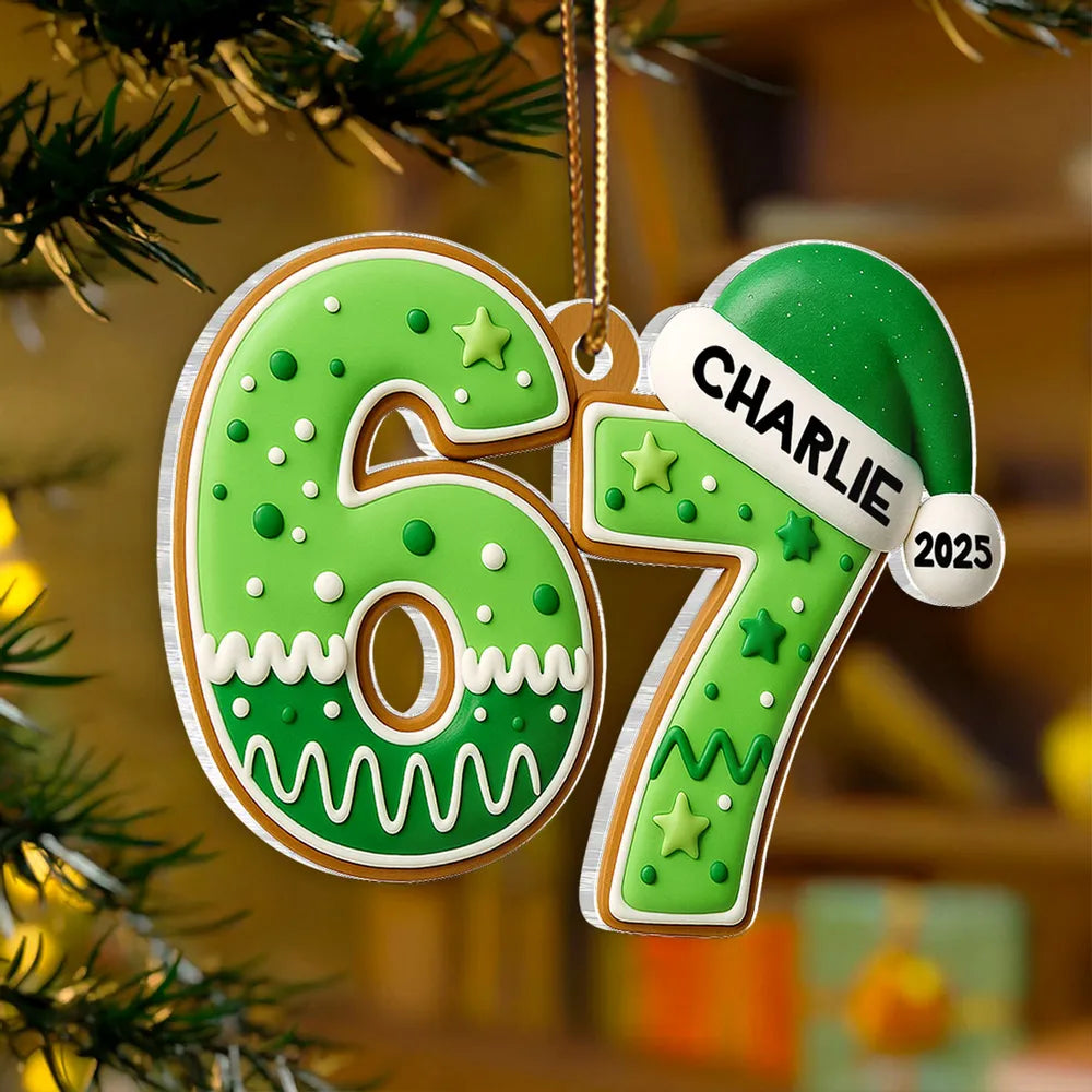 Personalized Christmas Ornament for Kids - Custom Name and Year Decoration Ornament MagicInPrints