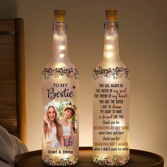 Personalized LED Wine Bottle Lamp for Best Friends - Sentimental Gift Lamp MagicInPrints