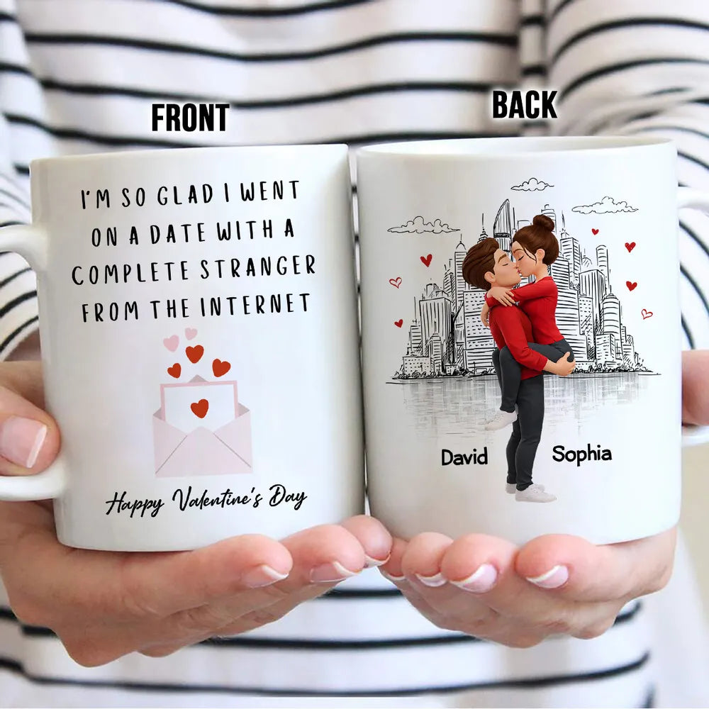 Personalized Couple Mug Set for Valentine's Day - Romantic Gift with Custom Names Cup MagicInPrints
