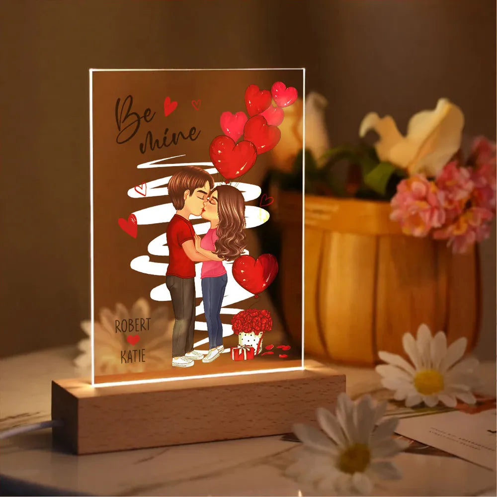 Custom Romantic Acrylic Night Light for Couples - Valentine's Day Gift Plaque MagicInPrints