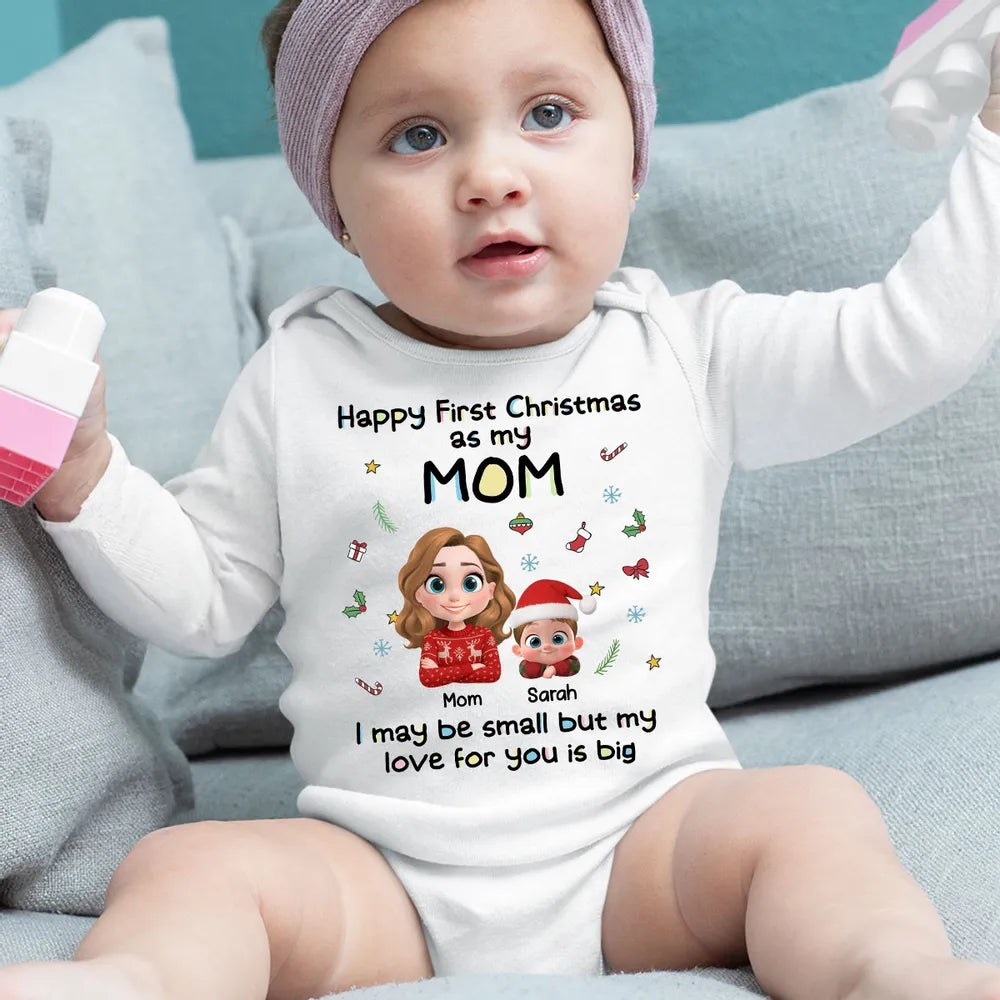 Personalized Baby Bodysuit for Mom - First Christmas Gift Cloth MagicInPrints