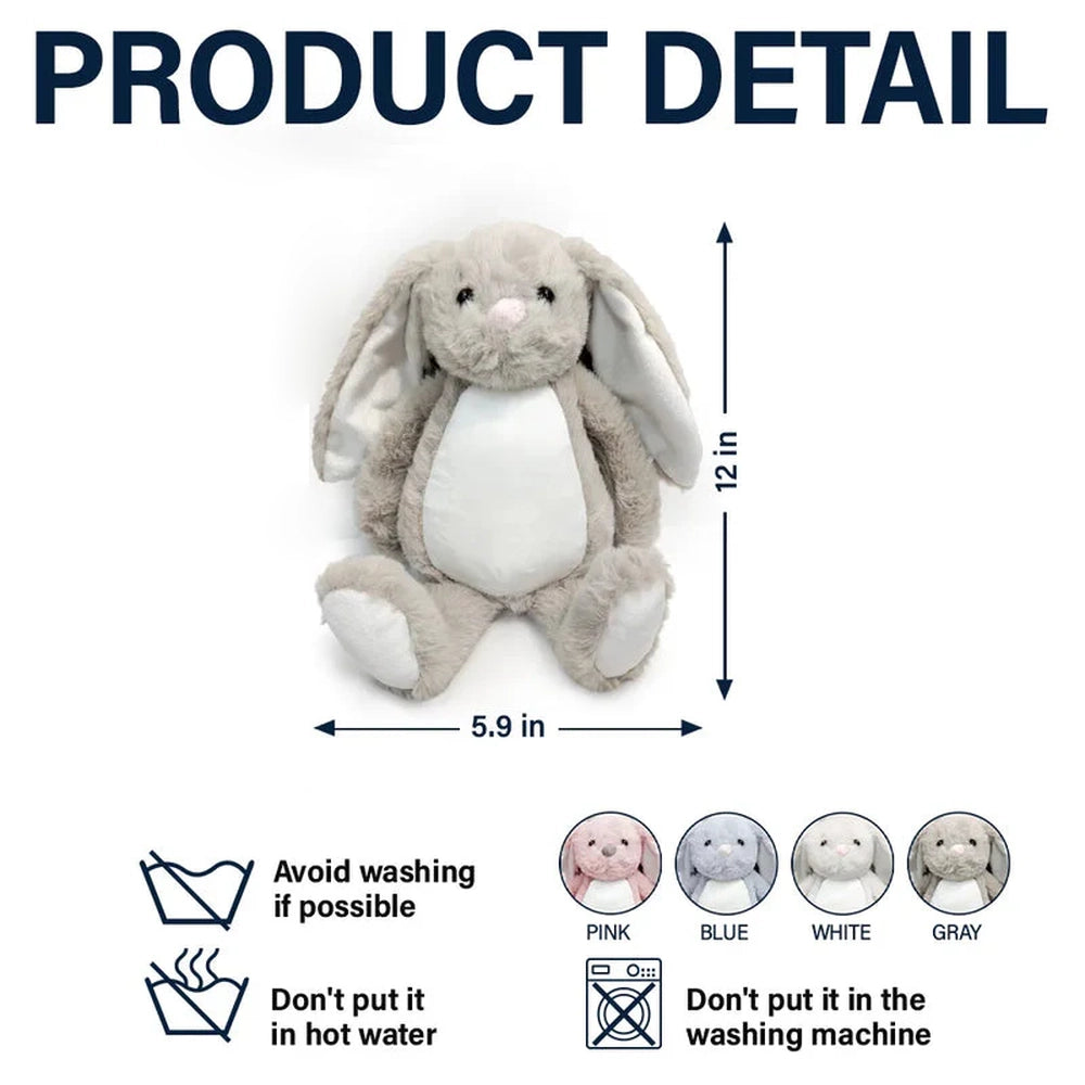 Personalized Stuffed Bunny for Kids - Affirmation Plush Toy with Custom Name Plaything MagicInPrints