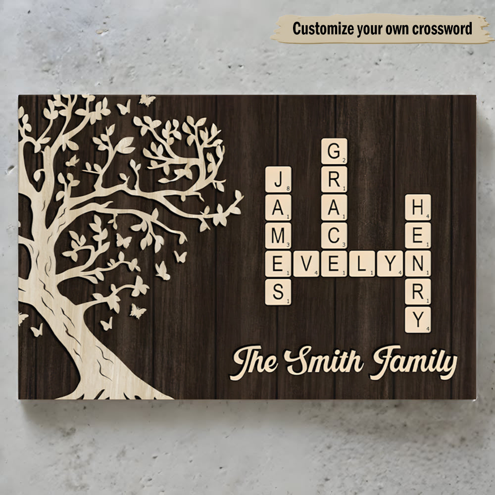 Personalized Family Name Wooden Wall Art with Tree Design - Home Decor Gift Other MagicInPrints