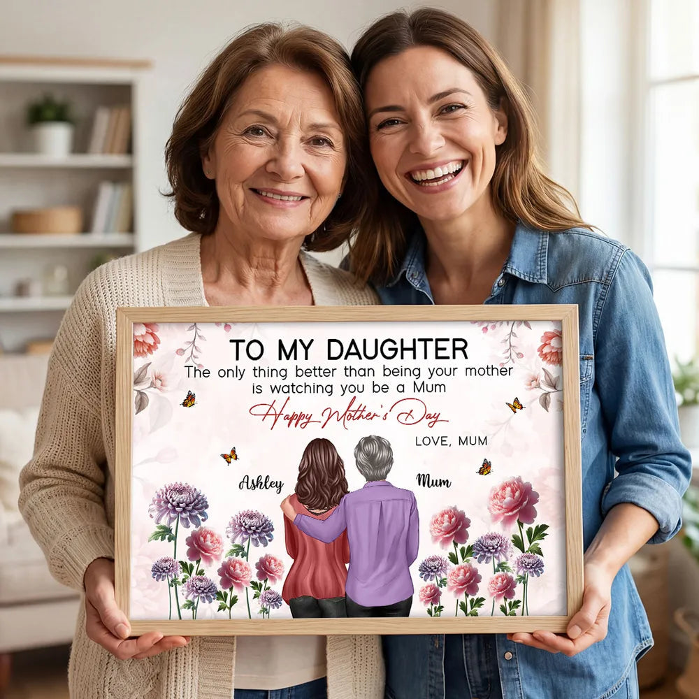 Personalized Mother-Daughter Canvas Print - Sentimental Gift for Mother's Day Poster or Canvas MagicInPrints