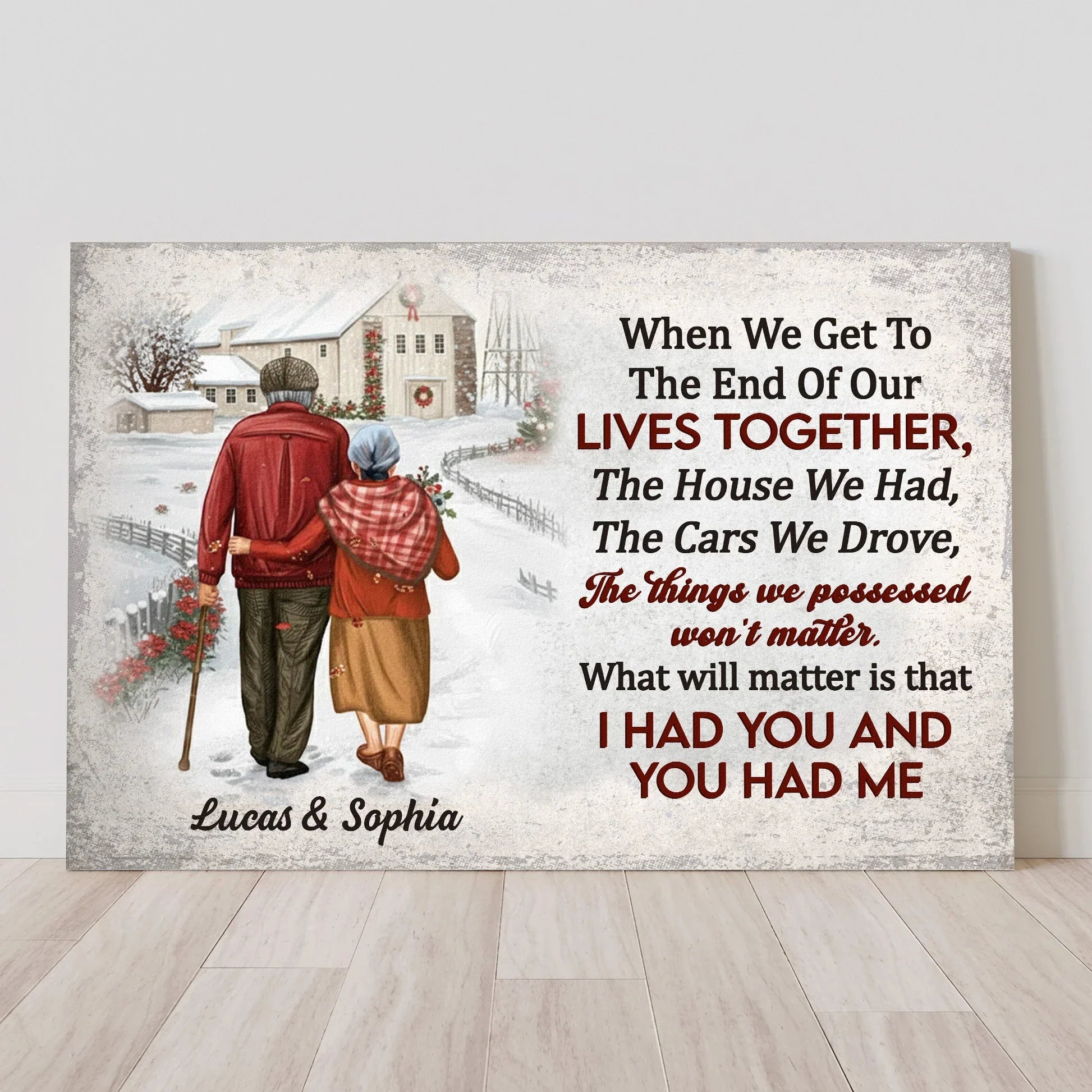Personalized Couple Canvas Wall Art - Sentimental Gift for Seniors - Love Quote Poster or Canvas MagicInPrints