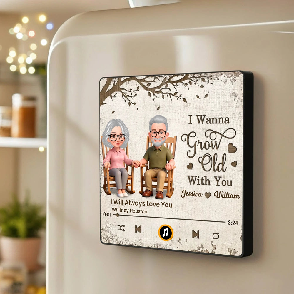 Personalized Music Plaque for Couples - Sentimental Gift for Anniversaries Fridge Magnet MagicInPrints