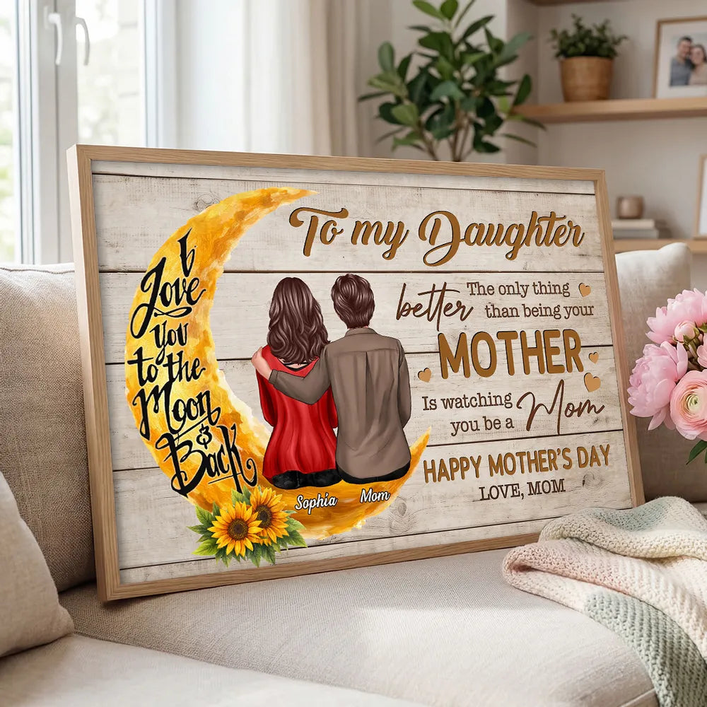 Personalized Mother-Daughter Canvas Art - Sentimental Mother's Day Gift Poster or Canvas MagicInPrints