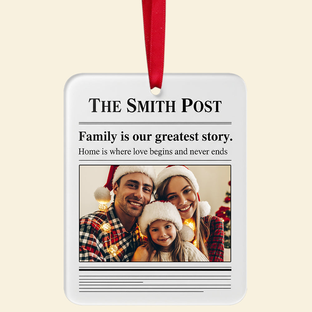 Family Is Where Life Begins - Personalized Christmas Ornament for Family Ornament MagicInPrints