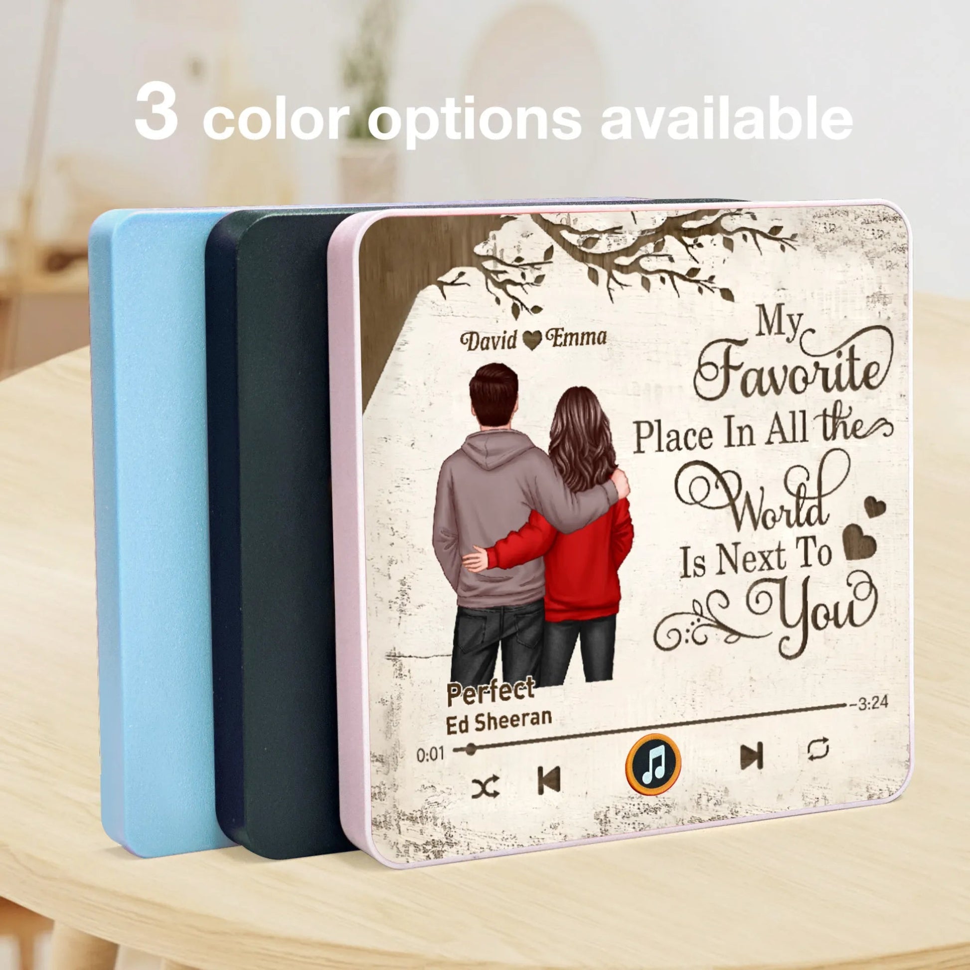 Personalized Music Plaque for Couples - Romantic Gift for Christmas Fridge Magnet MagicInPrints