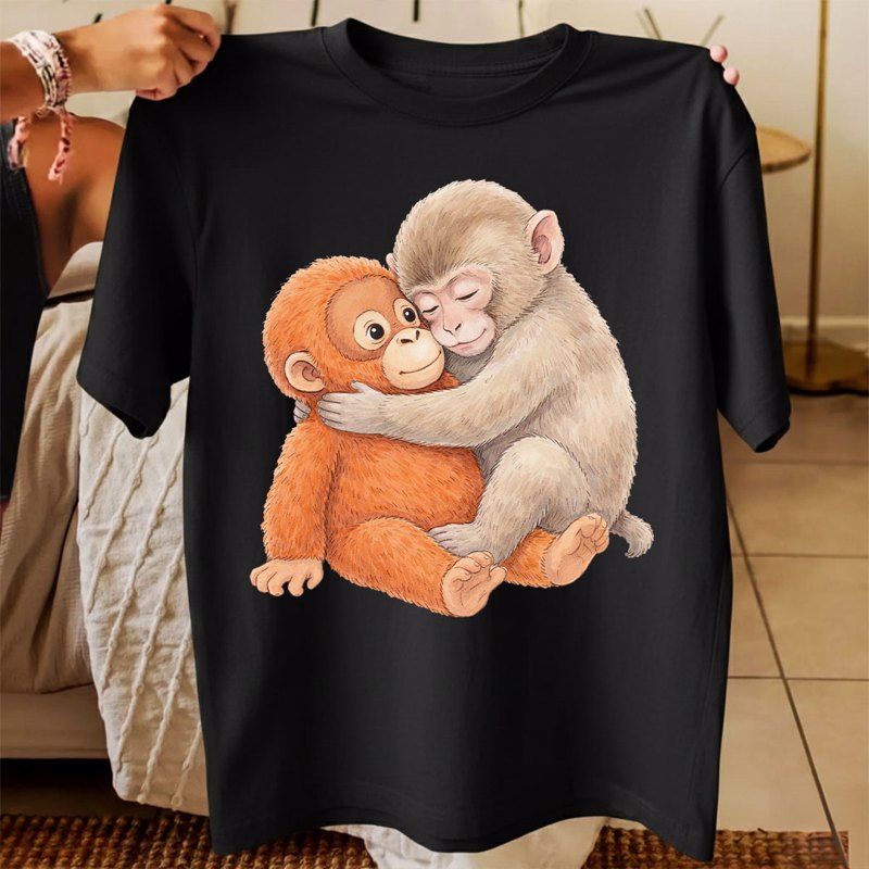 Cute Animal Hug T-Shirt for Kids - Love and Resilience Cloth MagicInPrints