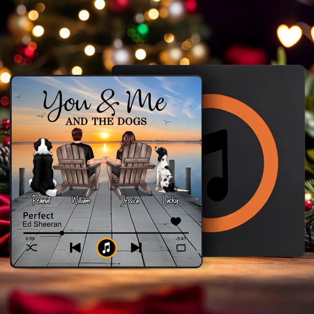 Personalized Music Plaque for Couples and Dogs - Romantic Gift Fridge Magnet MagicInPrints