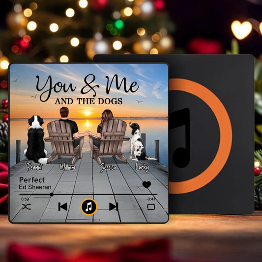 Personalized Music Plaque for Couples and Dogs - Romantic Gift Fridge Magnet MagicInPrints