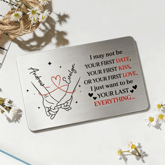 Personalized Metal Wallet Card for Couples - Sentimental Keepsake Gift Wallet Card MagicInPrints