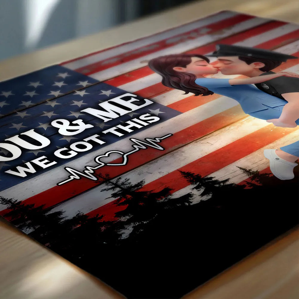 Personalized Couple Canvas Art for Police Officers - Romantic Home Decor Gift Poster or Canvas MagicInPrints