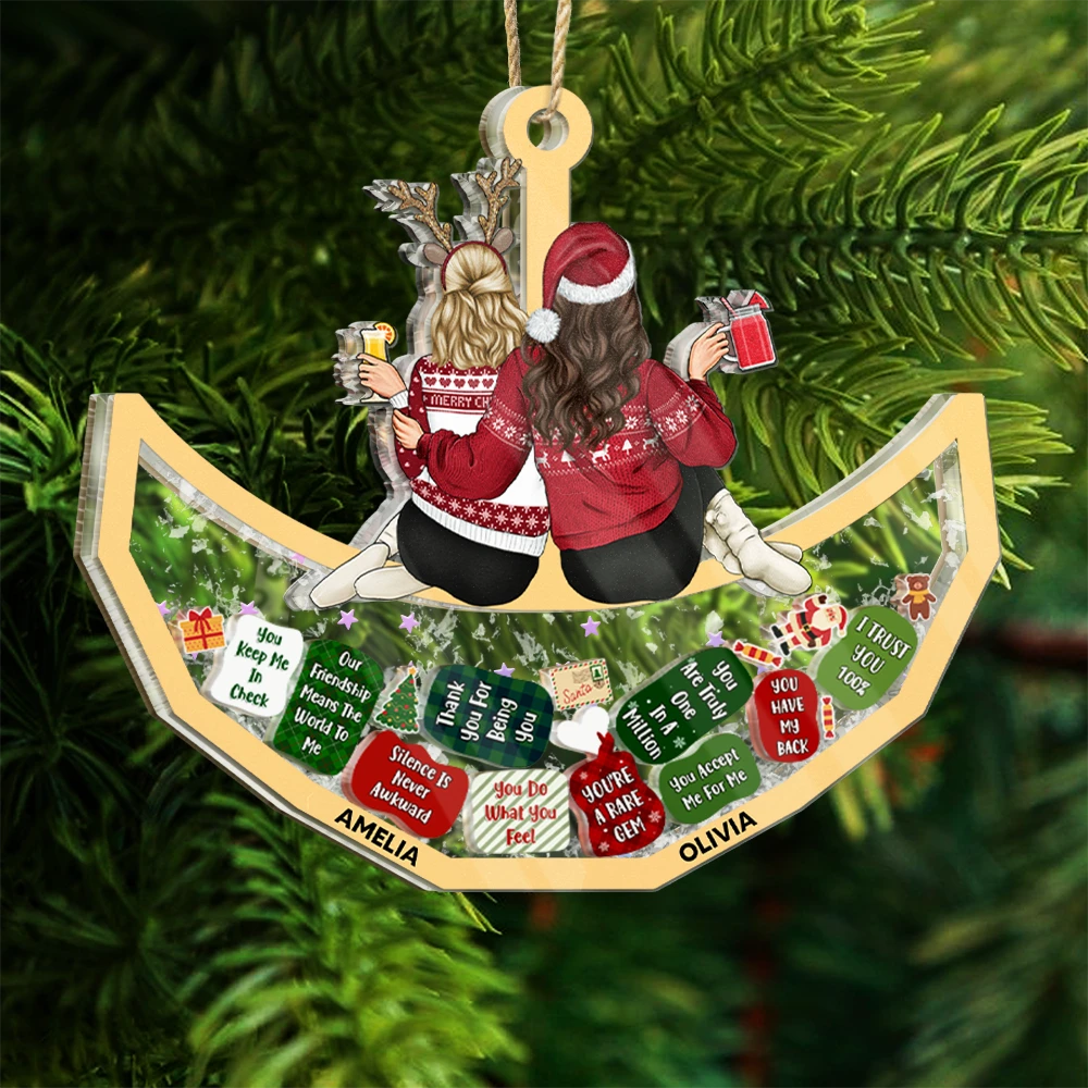 You're My Favorite Person – Personalized 3-Layered Acrylic Shaker Ornament – Gift for Best Friend Acrylic Shaker Ornament MagicInPrints