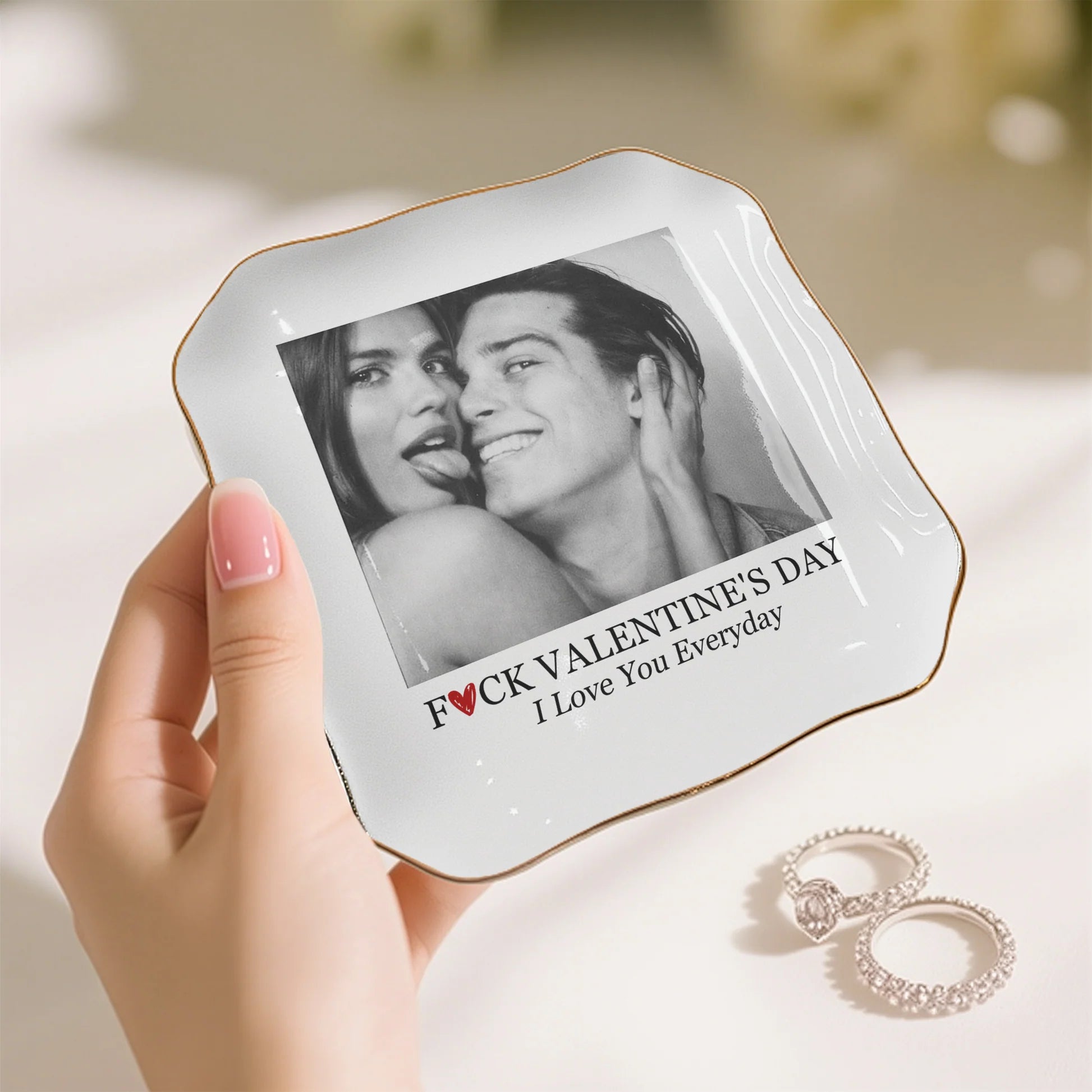 Personalized Ceramic Photo Plates for Couples - Romantic Gift for Anniversaries Jewelry MagicInPrints