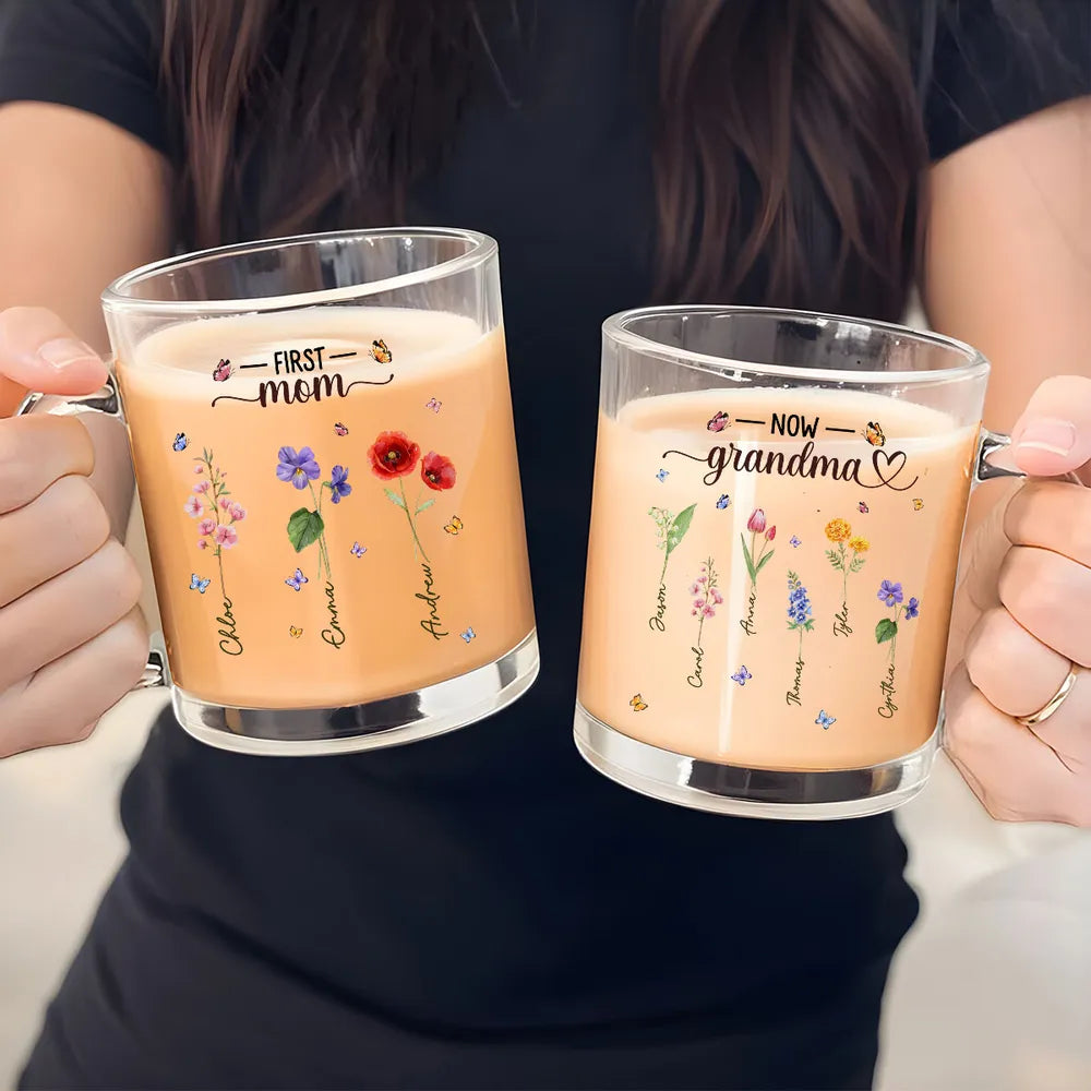 Personalized Floral Mug Set for Mom and Grandma - Mother's Day Gift Cup MagicInPrints