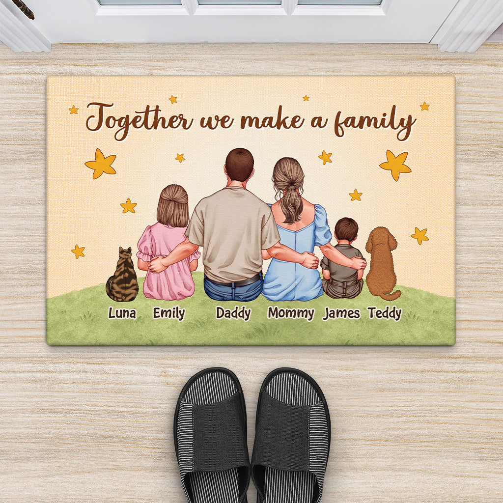 Personalized Family Doormat for Home - Custom Names & Illustration Doormat MagicInPrints