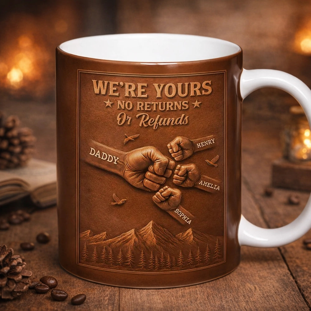 Personalized Family Fist Bump Mug for Dad - Sentimental Gift Cup MagicInPrints