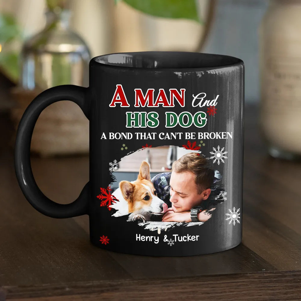 Personalized Dog Lover Mug for Men - A Man and His Dog Bond Gift Cup MagicInPrints