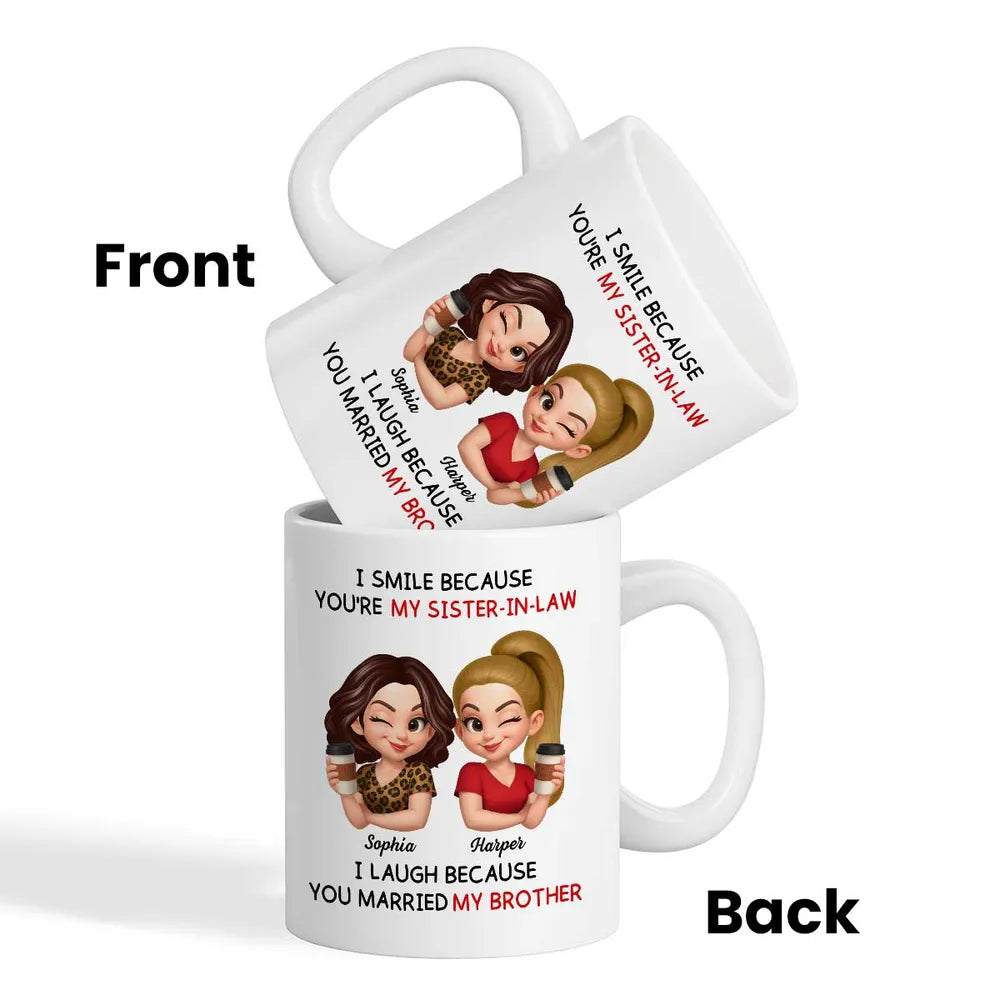 Personalized Sister-in-Law Coffee Mug for Women - Funny Gift Idea Cup MagicInPrints