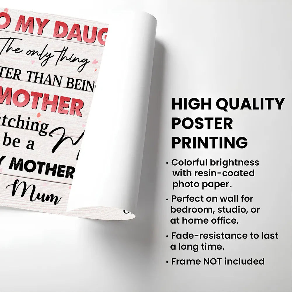 Personalized Canvas Print for Daughter - Mother's Day Gift with Heartfelt Message Poster or Canvas MagicInPrints