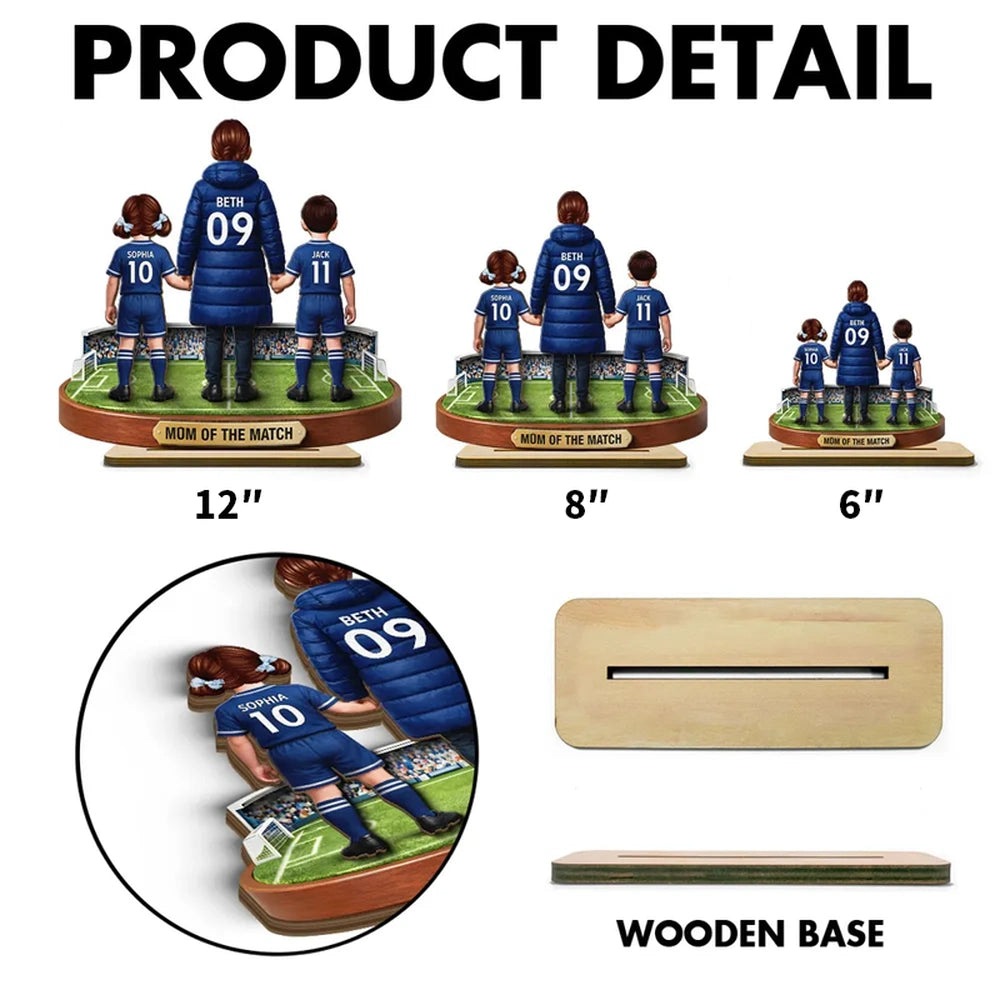 Personalized Soccer Family Figurine for Mom - Unique Mother's Day Gift Plaque MagicInPrints