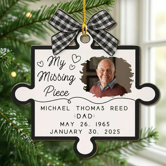 Personalized Memorial Puzzle Ornament for Family - Remembrance Gift Ornament MagicInPrints