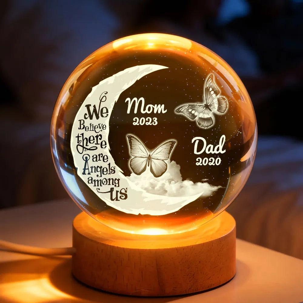 Personalized Memorial Moon Lamp for Family - Remembrance Gift Lamp MagicInPrints