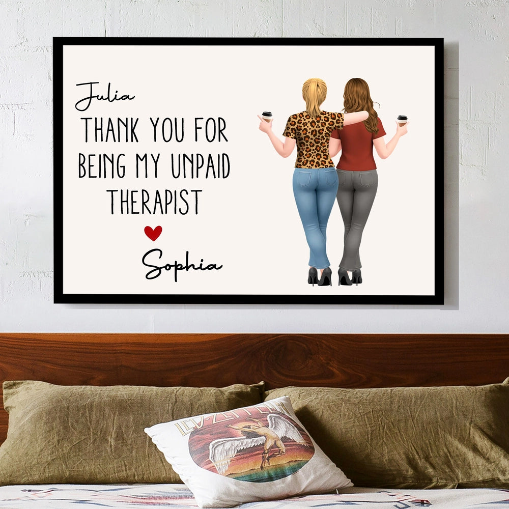 Personalized Friendship Wall Art for Best Friends - Sentimental Thank You Gift Poster or Canvas MagicInPrints