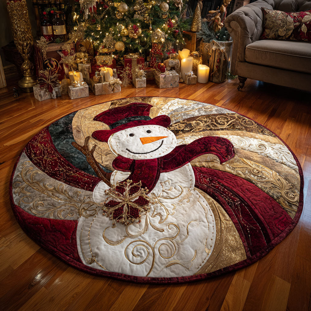 Bring Joy to Your Home – Personalized Quilted Round Mat – Gift for Christmas Lovers Quilted Round Mat MagicInPrints