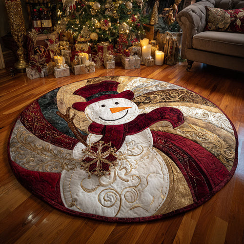 Bring Joy to Your Home – Personalized Quilted Round Mat – Gift for Christmas Lovers Quilted Round Mat MagicInPrints
