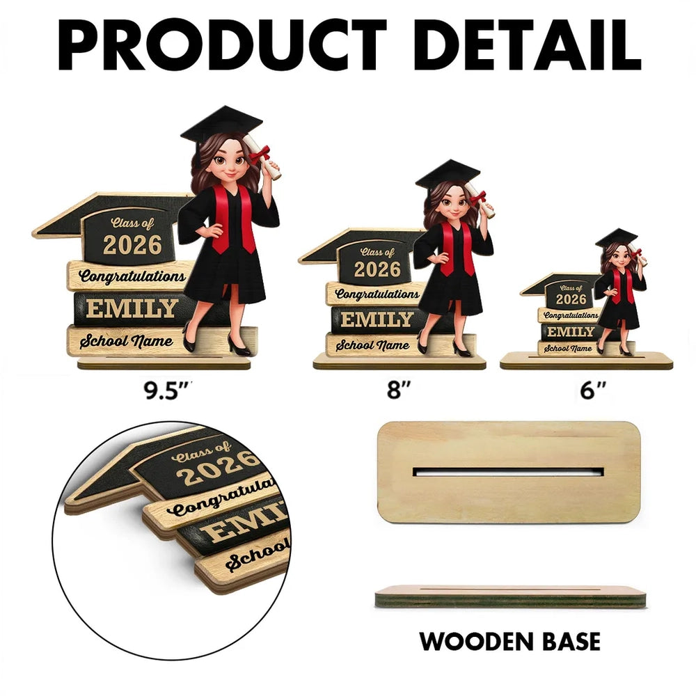 Personalized Graduation Plaque for Class of 2026 - Custom Name and School Plaque MagicInPrints