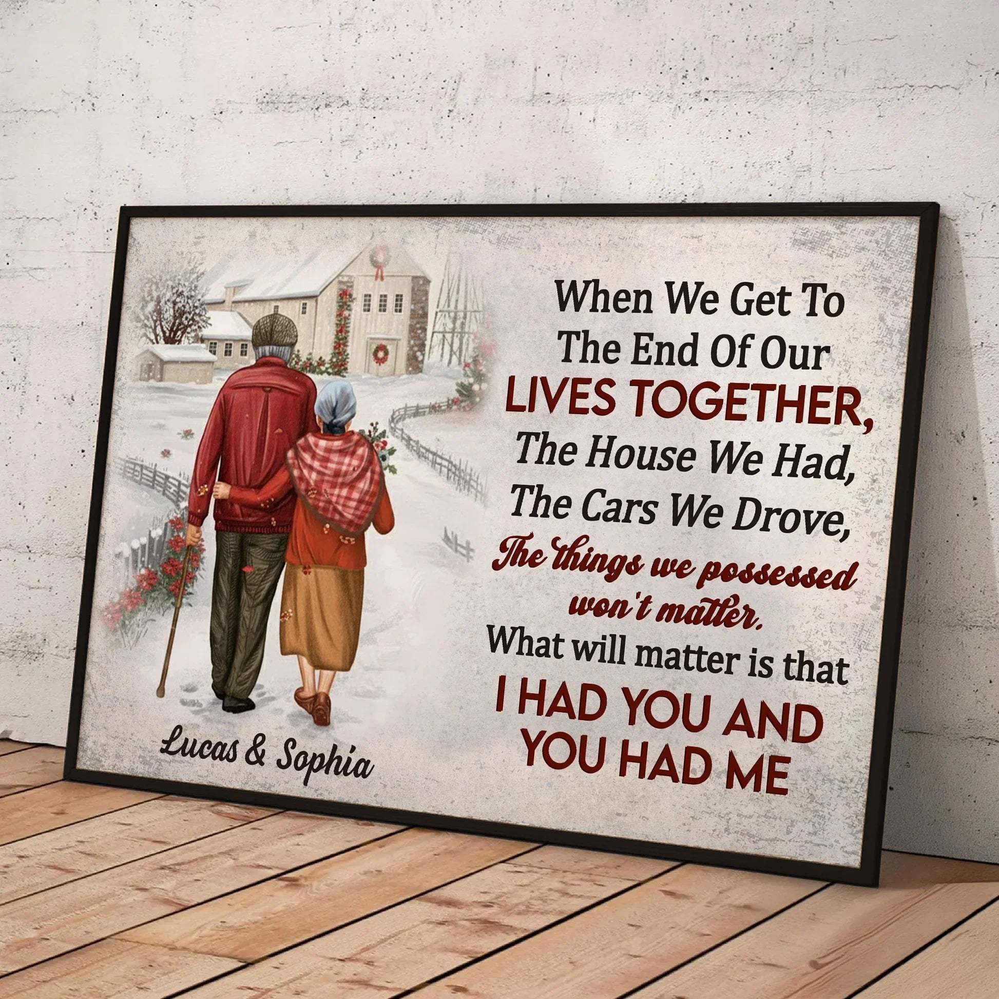 Personalized Couple Canvas Wall Art - Sentimental Gift for Seniors - Love Quote Poster or Canvas MagicInPrints