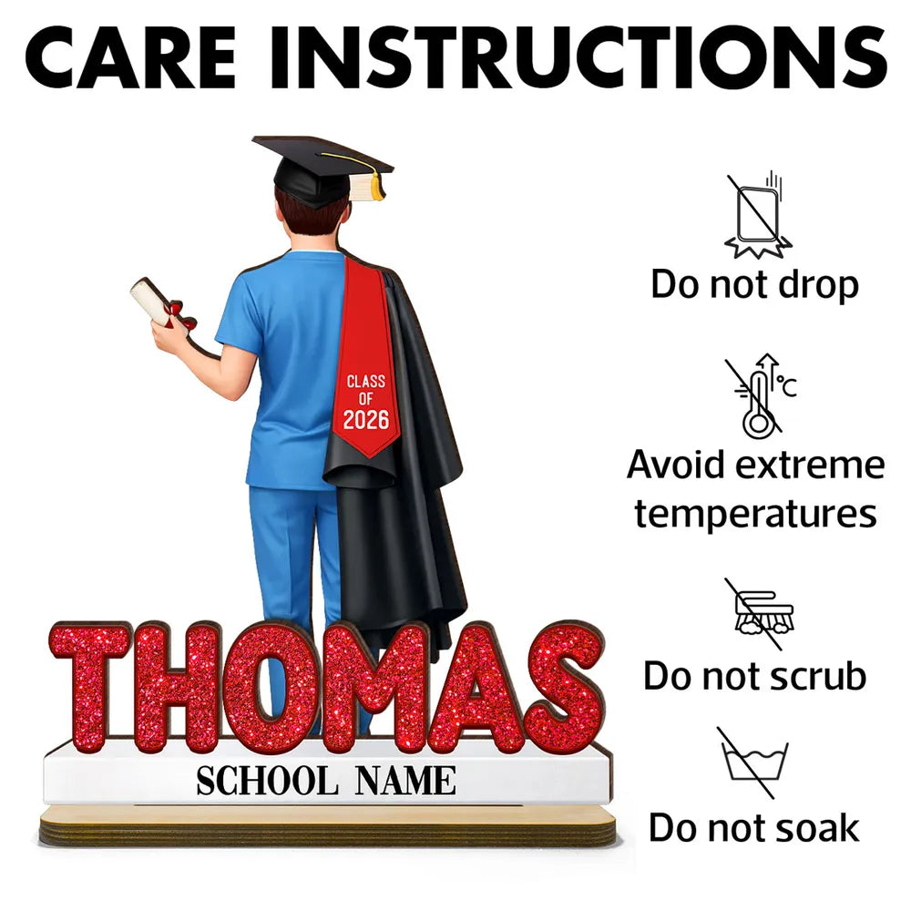 Custom Graduation Nurse Figurine for Class of 2026 - Personalized Gift Plaque MagicInPrints