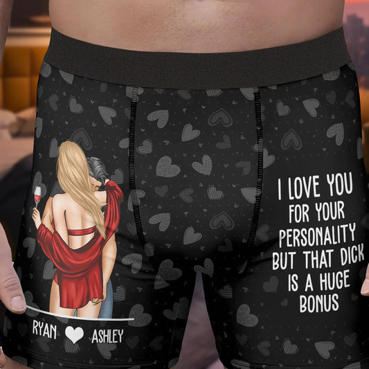 Personalized Men's Boxer Briefs Romantic Gift - Valentine's Day Underwear MagicInPrints