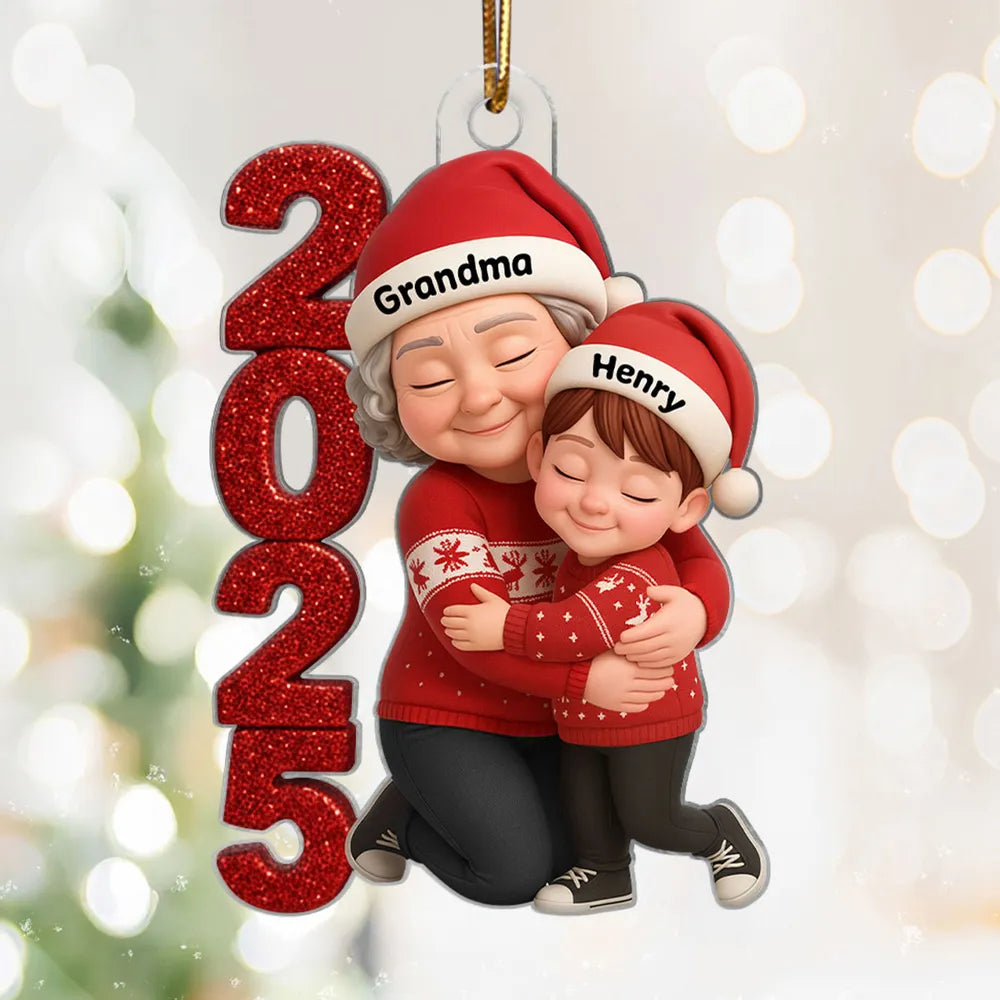 Personalized Christmas Ornament for Grandparents with Year 2025 - Holiday Family Keepsake Ornament MagicInPrints