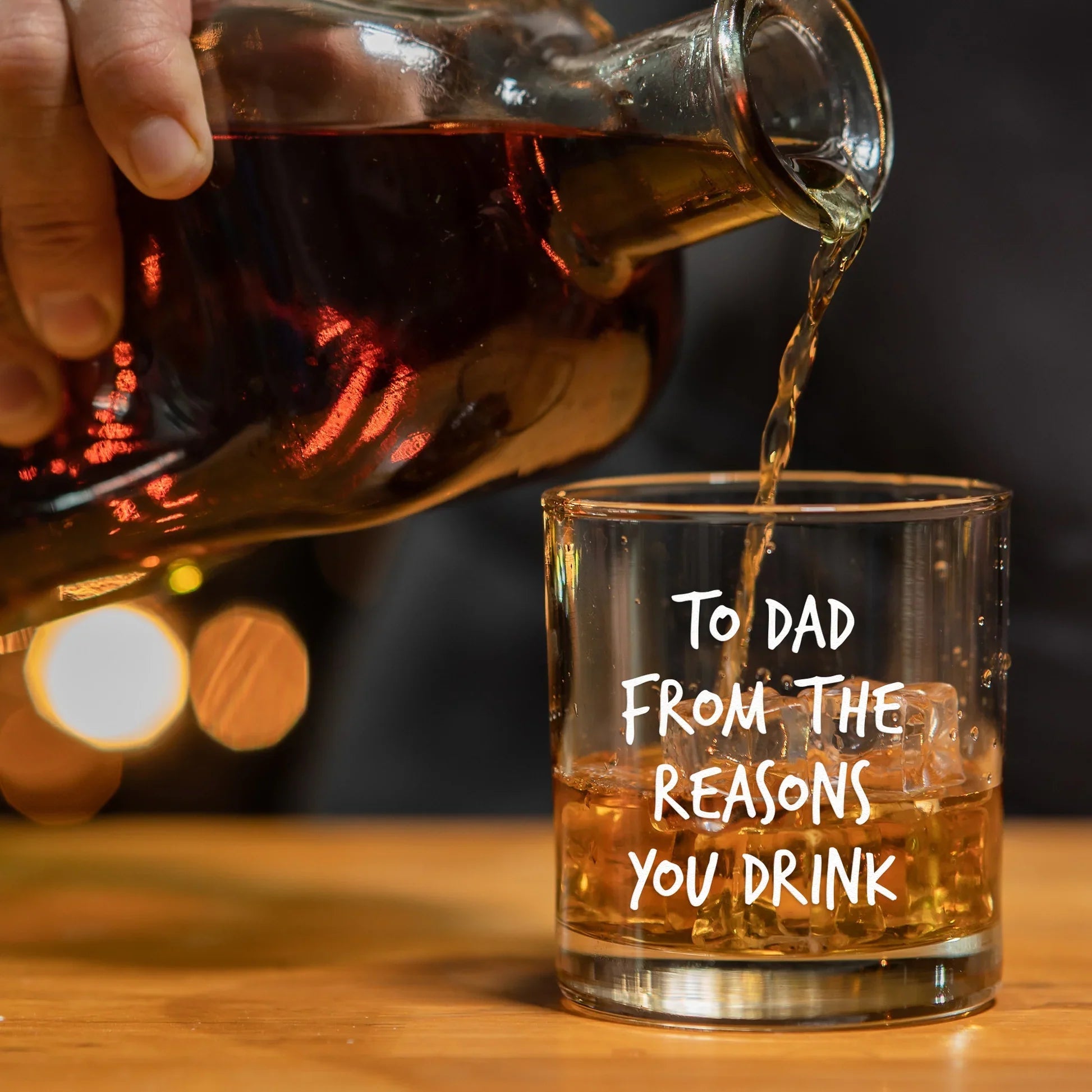 Personalized Dad Whiskey Glasses with Funny Message - Father's Day Gift Cup MagicInPrints