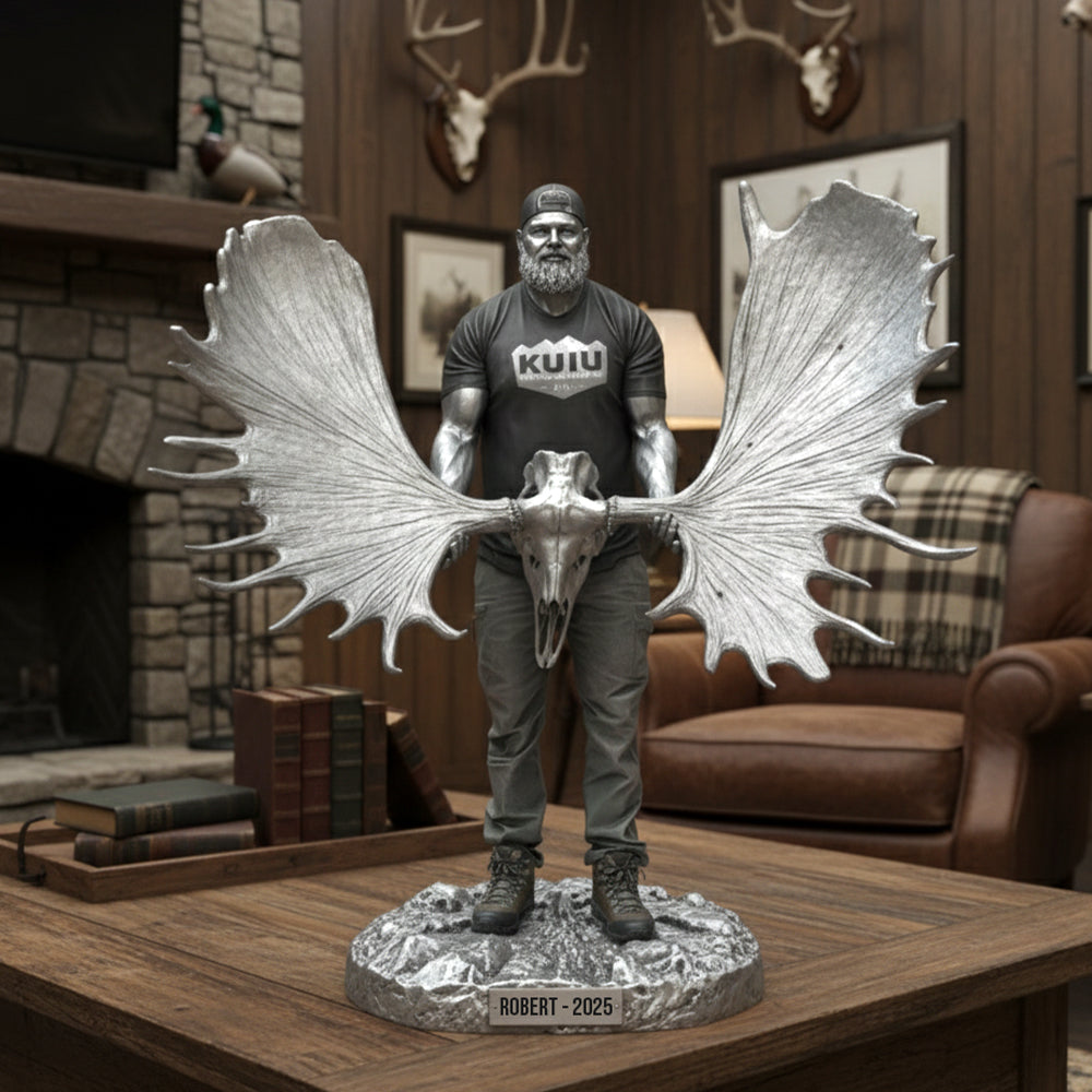 “Capture the Adventure: Personalized Hunting Trophy Moment Plaque - Custom Gifts for Dad, Son & Hunting Lovers Shaped Plaques PopCulturePrints