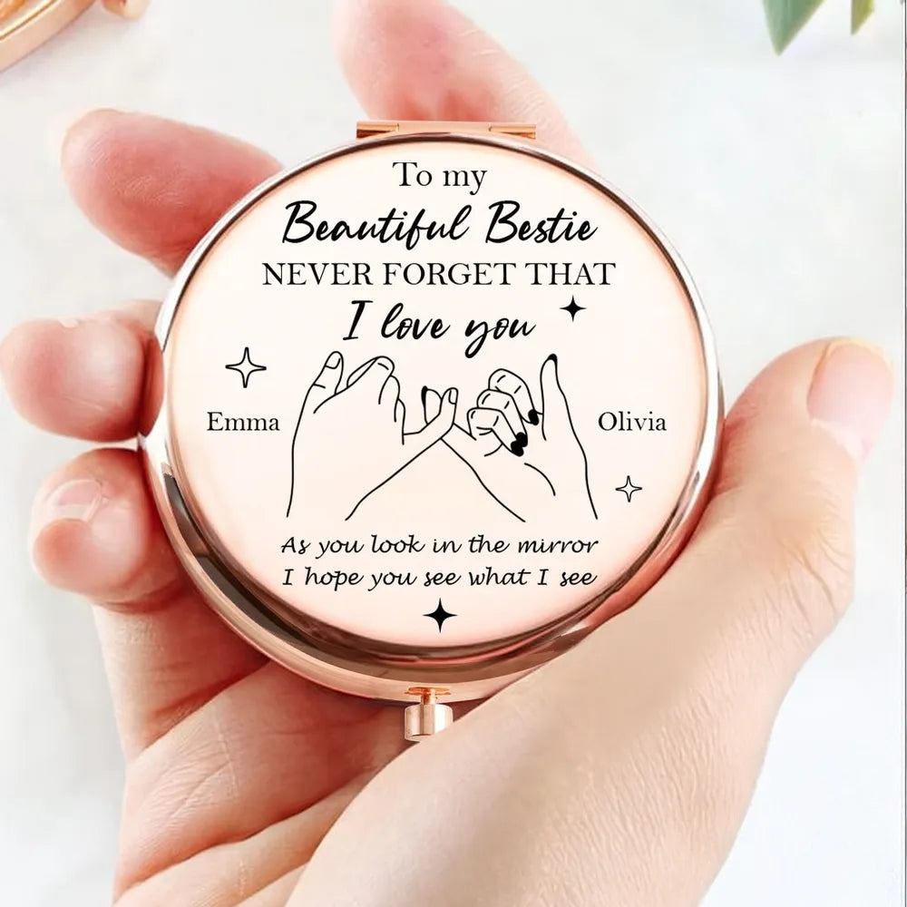 Personalized Compact Mirror for Best Friend - Sentimental Gift for Special Occasions Beauty Tools MagicInPrints