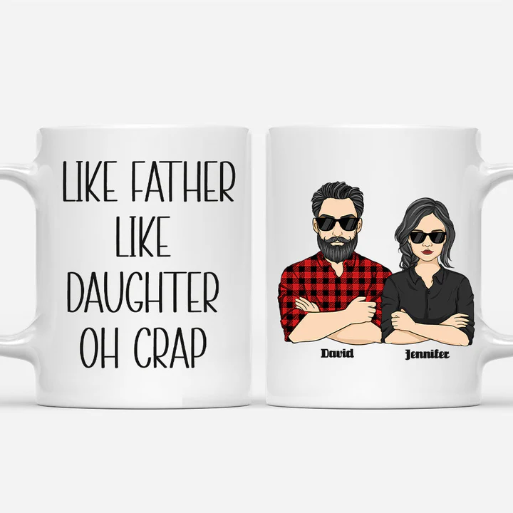 Personalized Father-Daughter Mug Set with Funny Quote - Perfect for Father's Day Cup MagicInPrints