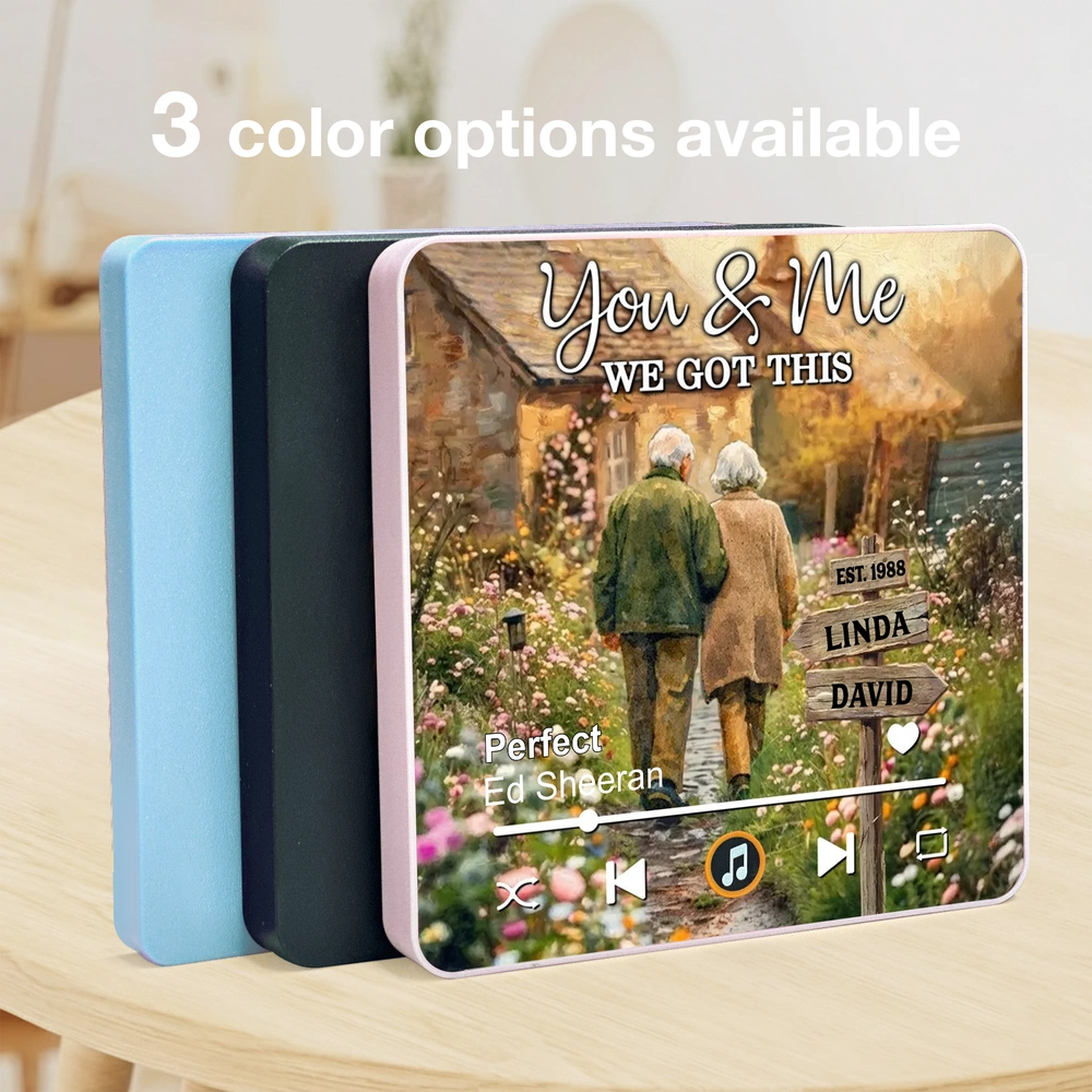 Personalized Music Plaque for Couples - Anniversary Gift with Custom Names Fridge Magnet MagicInPrints