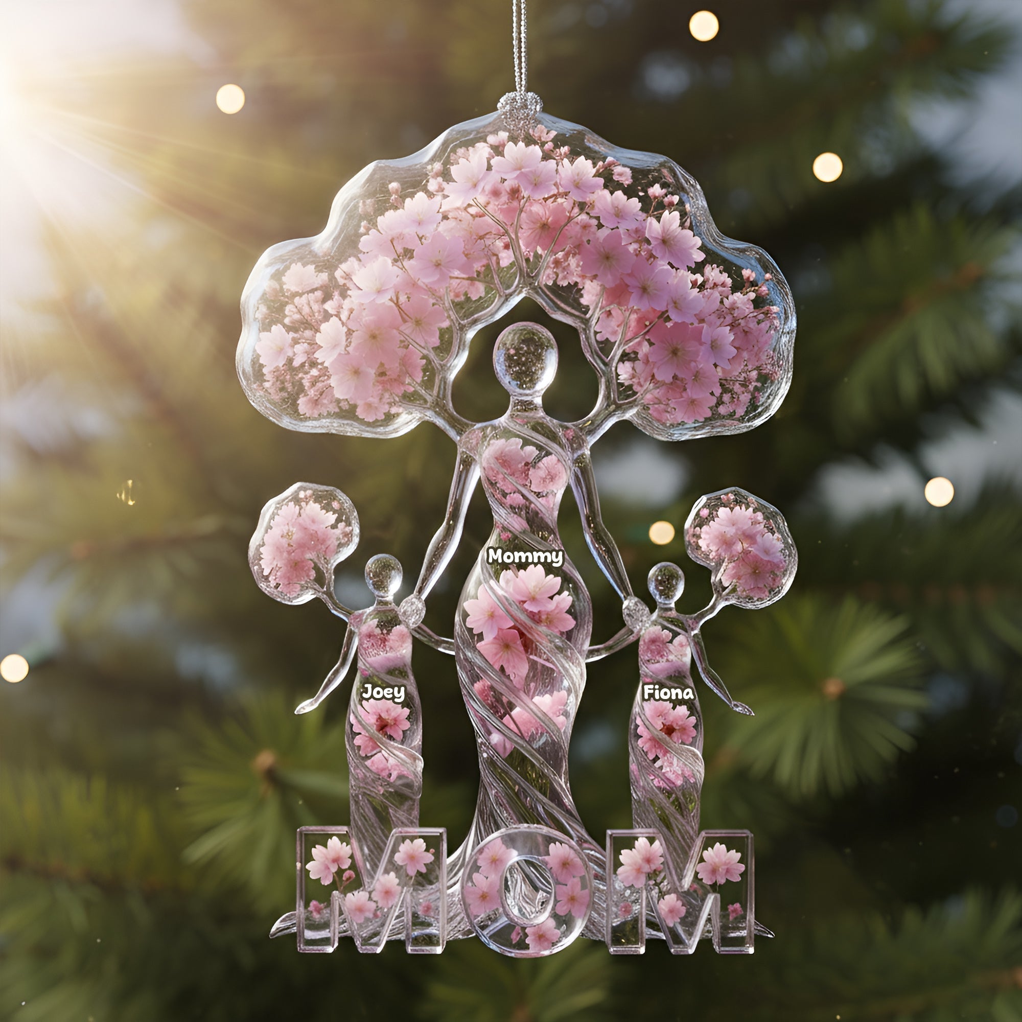 "Embrace the Love: Personalized Tree of Life Ornament - Unique Gift for Mom, Grandma, and More!" Ornament PopCulturePrints