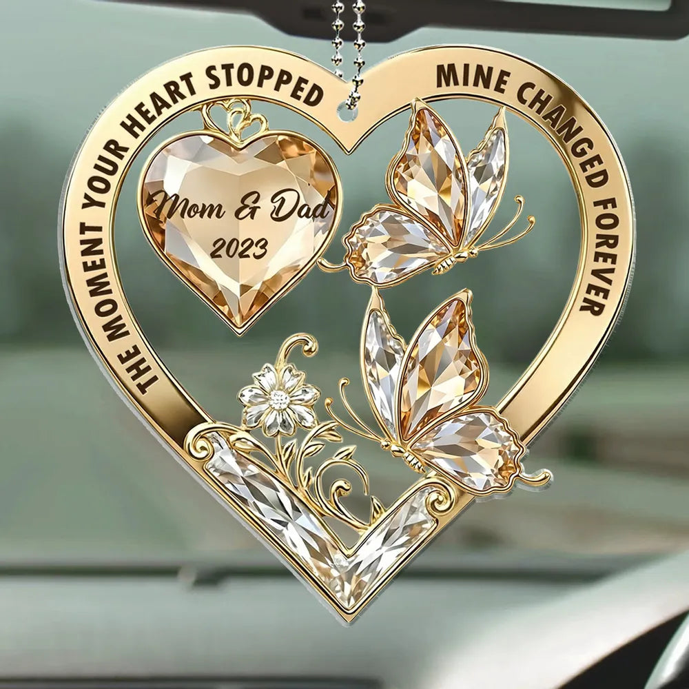 Personalized Memorial Car Ornament for Mom - Heartfelt Remembrance Gift Car Hanger MagicInPrints