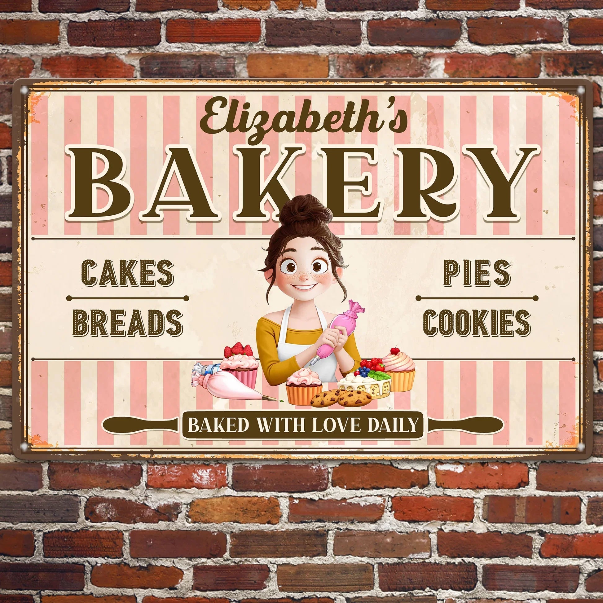Personalized Bakery Sign for Home Bakers - Custom Kitchen Decor Sign MagicInPrints