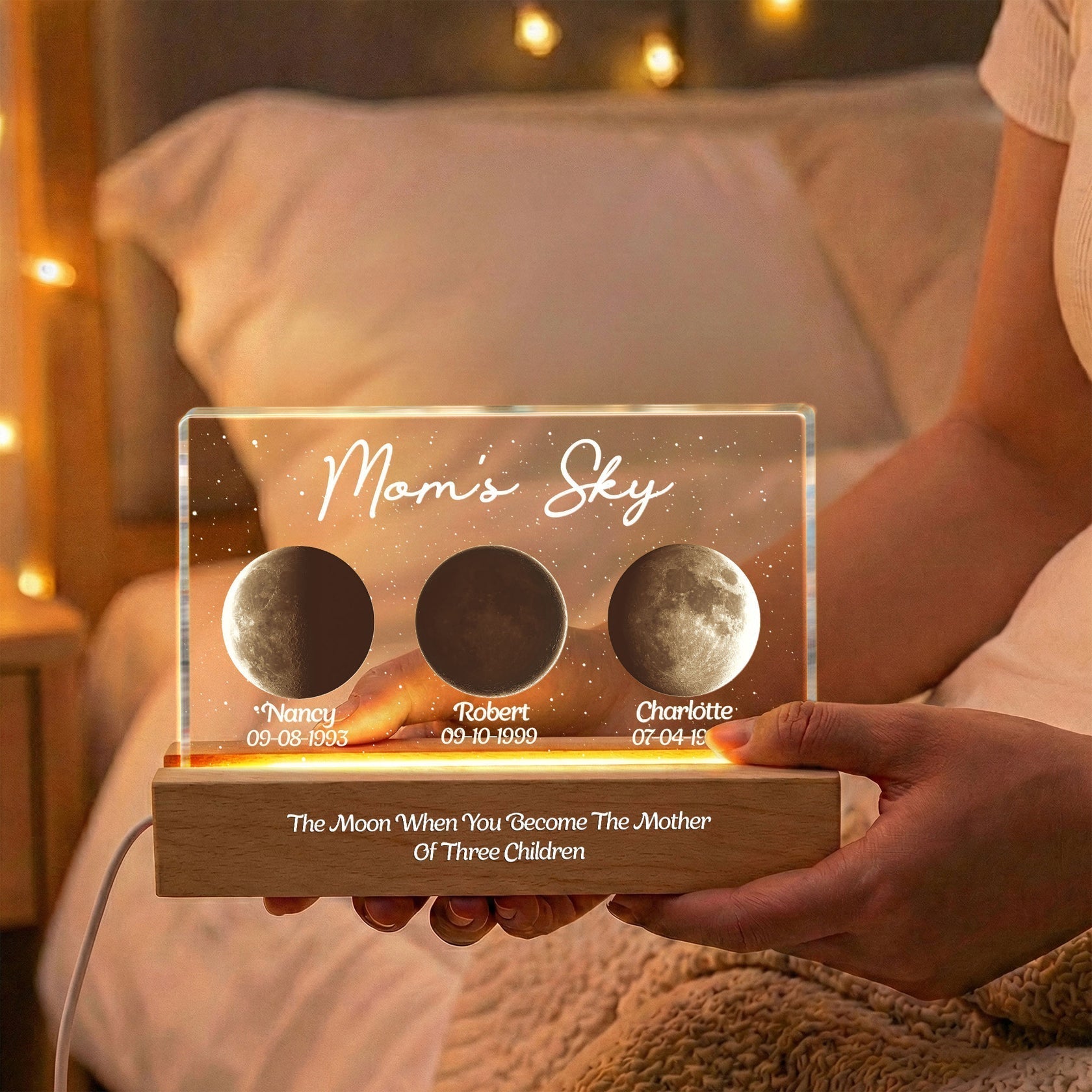 Personalized Moon Phase Acrylic Plaque for Mom - Sentimental Mother's Day Gift Plaque MagicInPrints