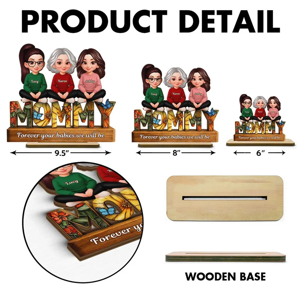 Personalized Family Figurine Display for Moms - Sentimental Home Decor Gift Plaque MagicInPrints