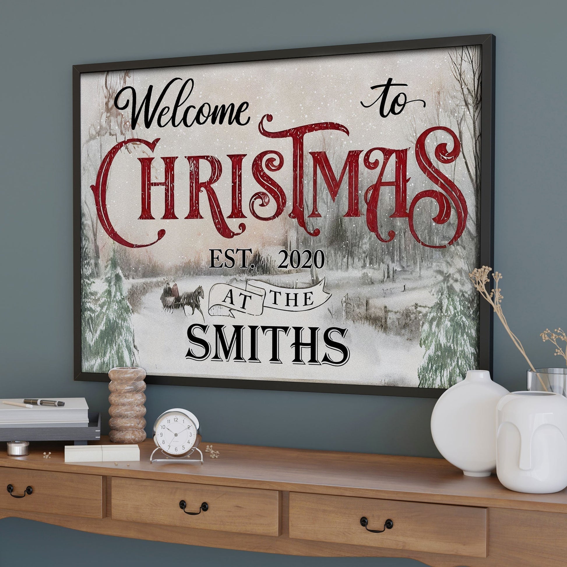 Personalized Christmas Wall Art for Families - Holiday Home Decor Poster or Canvas MagicInPrints