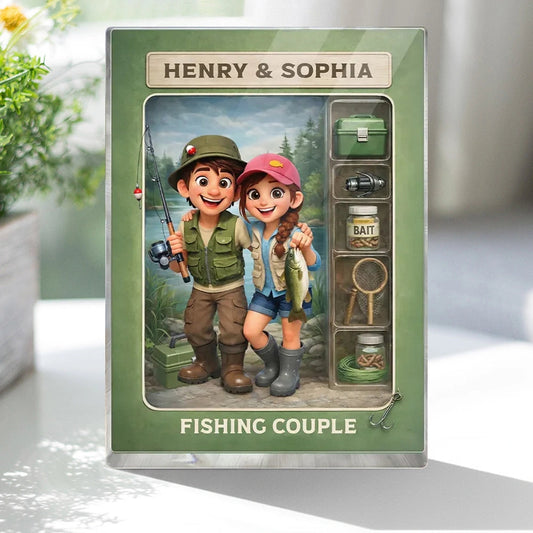 Personalized Fishing Couple Plaque for Couples - Perfect Gift for Fishing Enthusiasts Plaque MagicInPrints